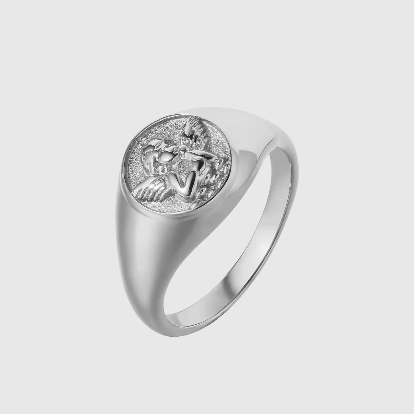Angel Signet Ring Silver