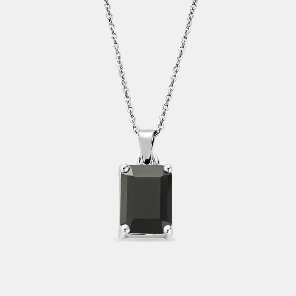 Onyx Necklace Silver