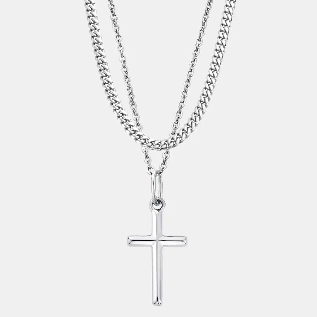 Cross Set Silver (Cuban)