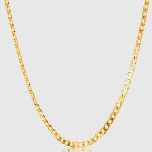 Curb Chain 3mm Gold