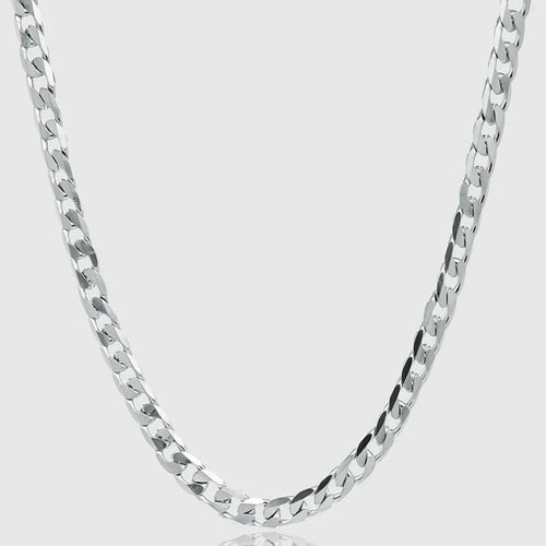 Curb Chain 4mm Silver