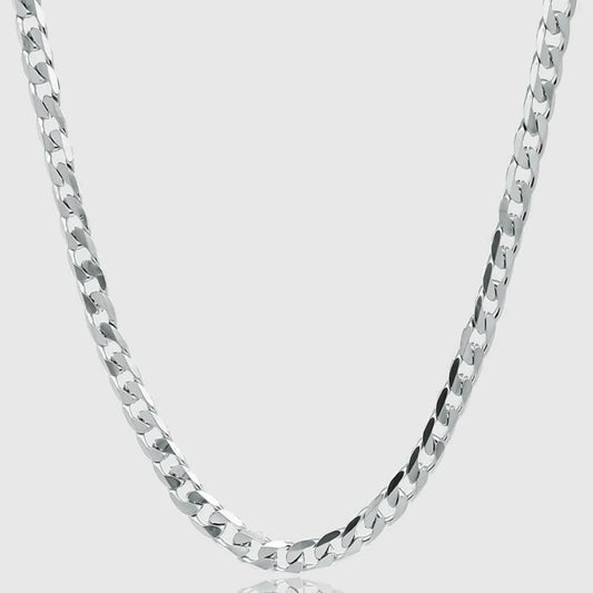 Curb Chain 4mm Silver