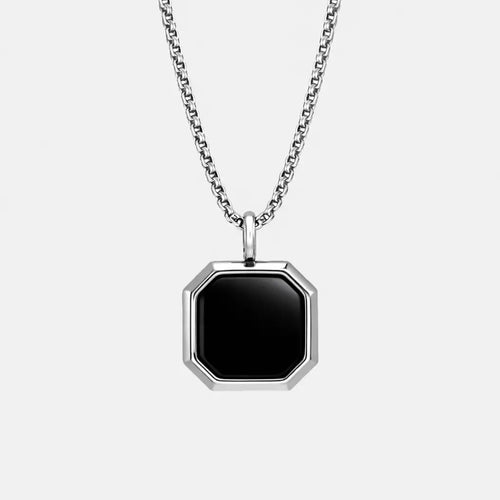 Bright Necklace - Onyx Silver