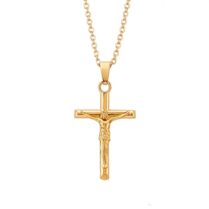 Crucifix Necklace Gold