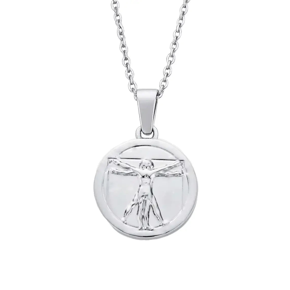 Vitruvian Necklace Silver