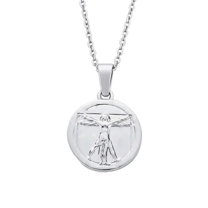 Vitruvian Necklace Silver