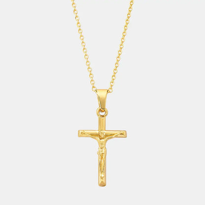 Crucifix Necklace Gold