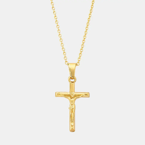Crucifix Necklace Gold