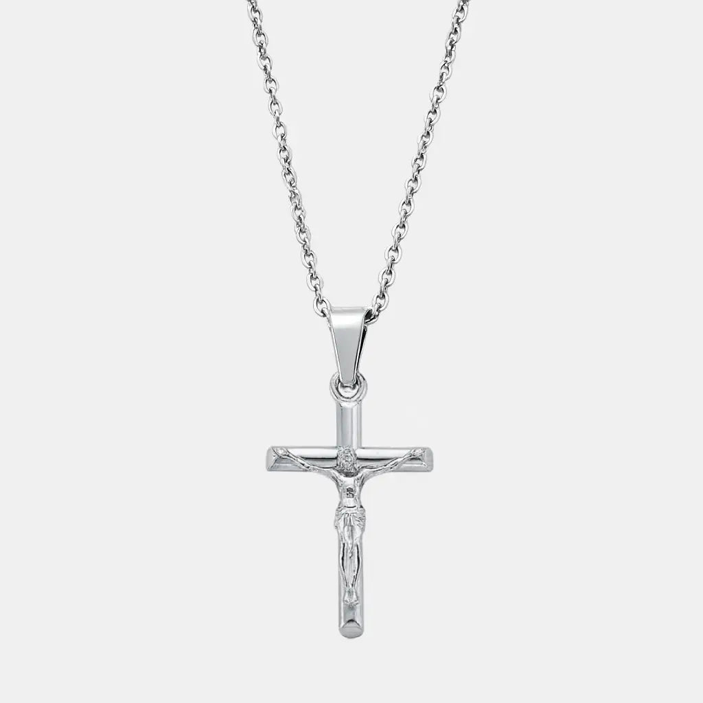 Crucifix Necklace Silver