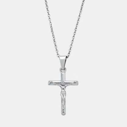 Crucifix Necklace Silver