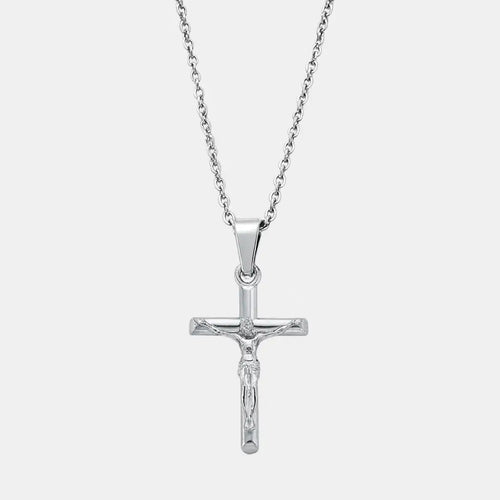 Crucifix Necklace Silver