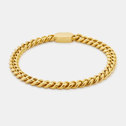 Curb Bracelet 6mm Gold