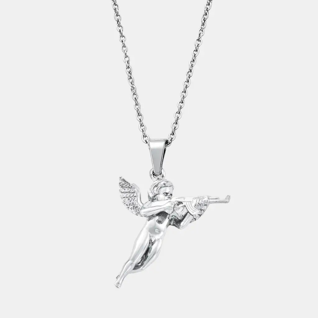 Vengeful Cupid Necklace Silver