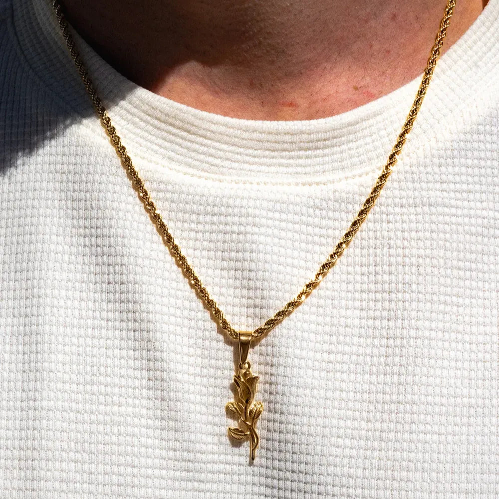 Rose Necklace Gold