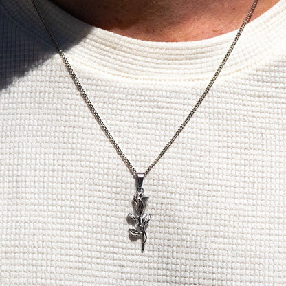 Rose Necklace Silver