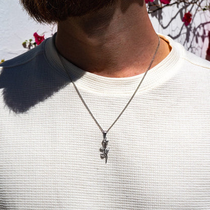Rose Necklace Silver