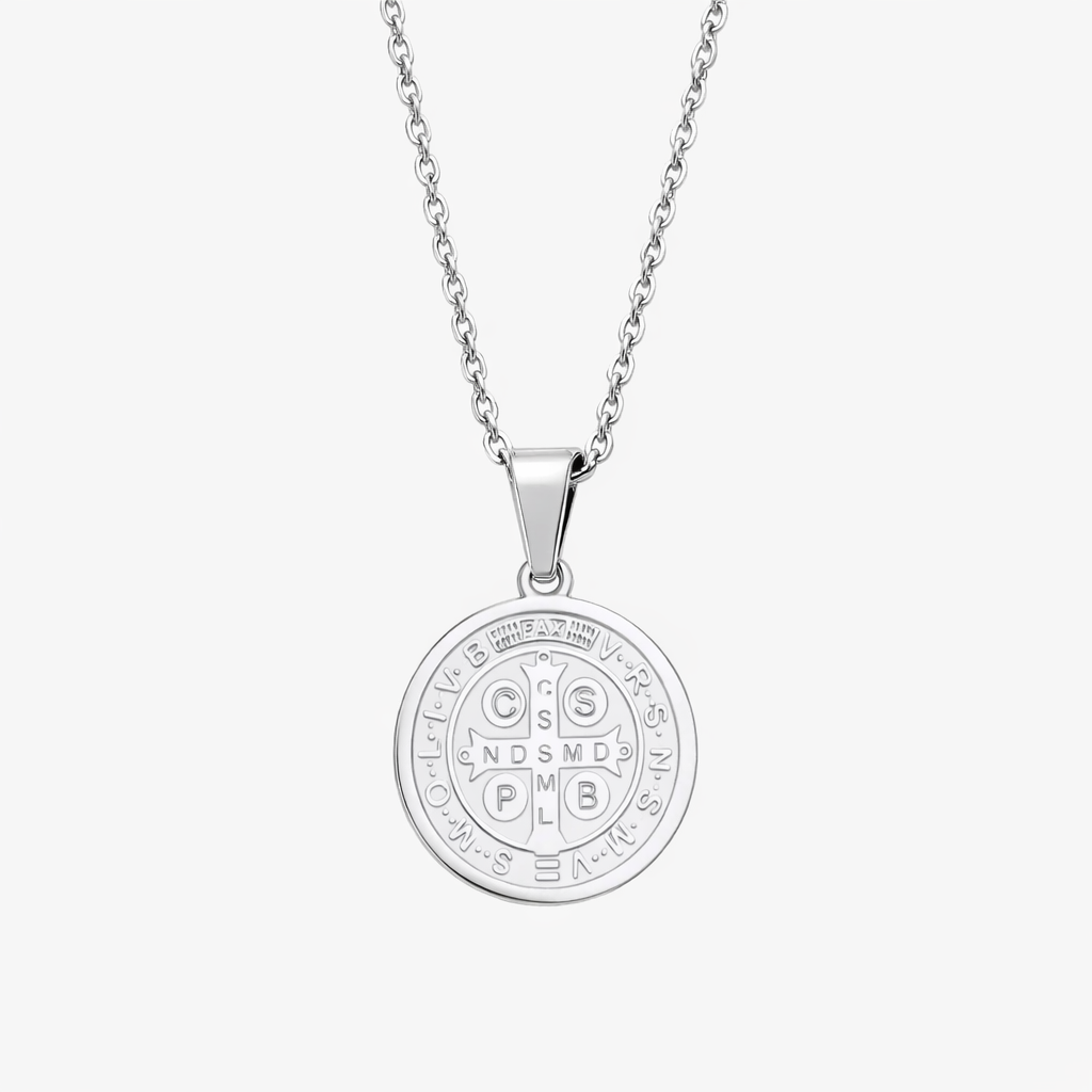 St. Benedict Necklace Silver (New Model)