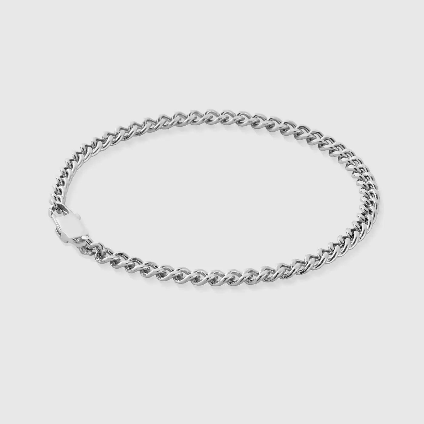 Curb Bracelet 3mm Silver
