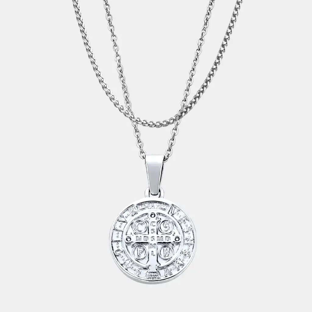 St. Benedict Set Silver (Wheat)