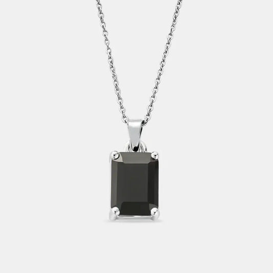 Onyx Necklace Silver