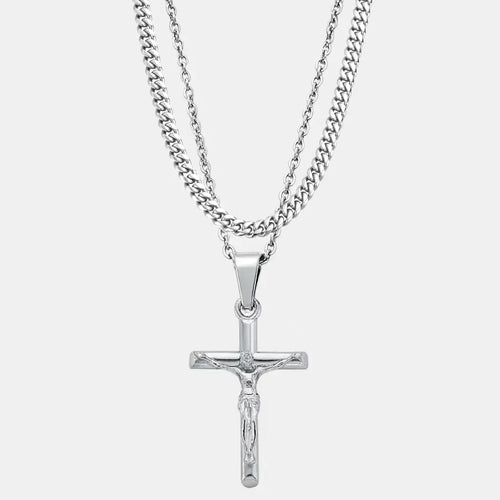 Crucifix Set Silver (Cuban)