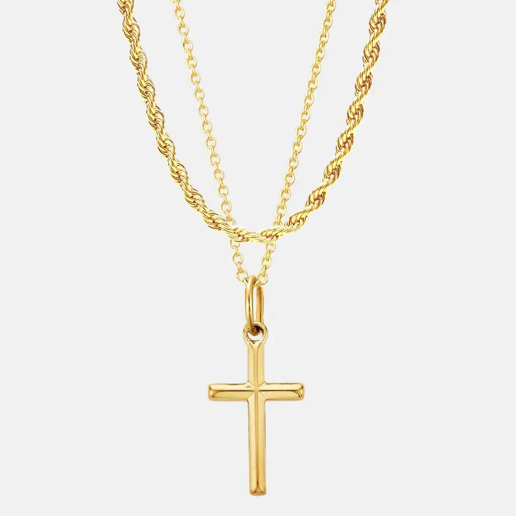 Cross Set Gold (Rope)
