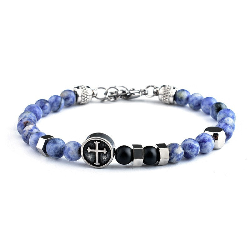Cross Bracelet Blue