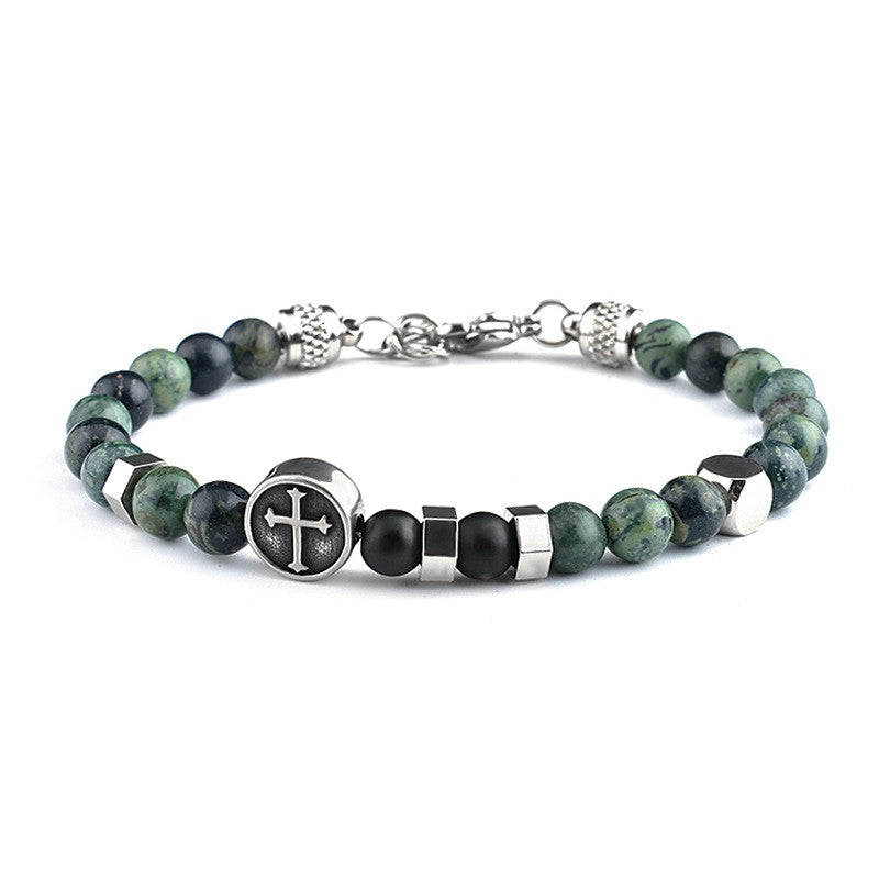 Cross Bracelet Green