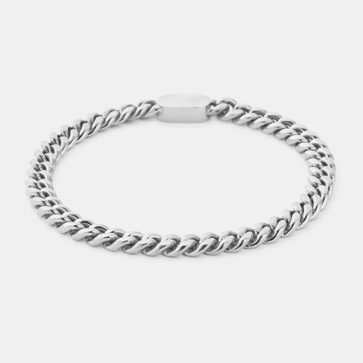 Curb Bracelet 6mm Silver