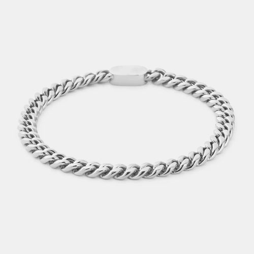 Curb Bracelet 6mm Silver