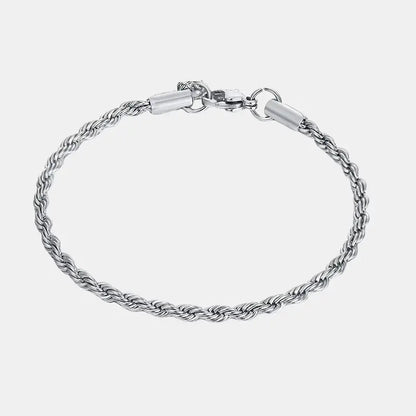 Rope Bracelet 4mm Silver