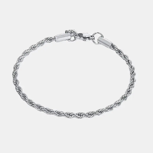 Rope Bracelet 4mm Silver