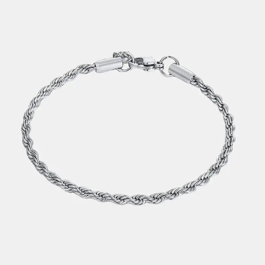 Rope Bracelet 4mm Silver