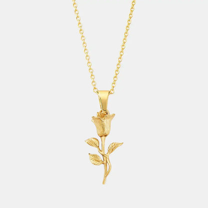 Rose Necklace Gold