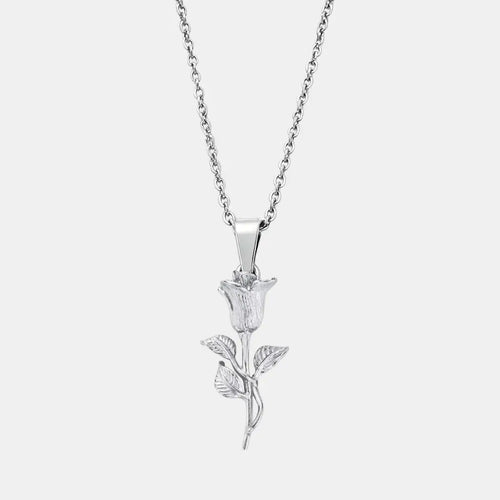 Rose Necklace Silver