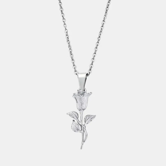 Rose Necklace Silver