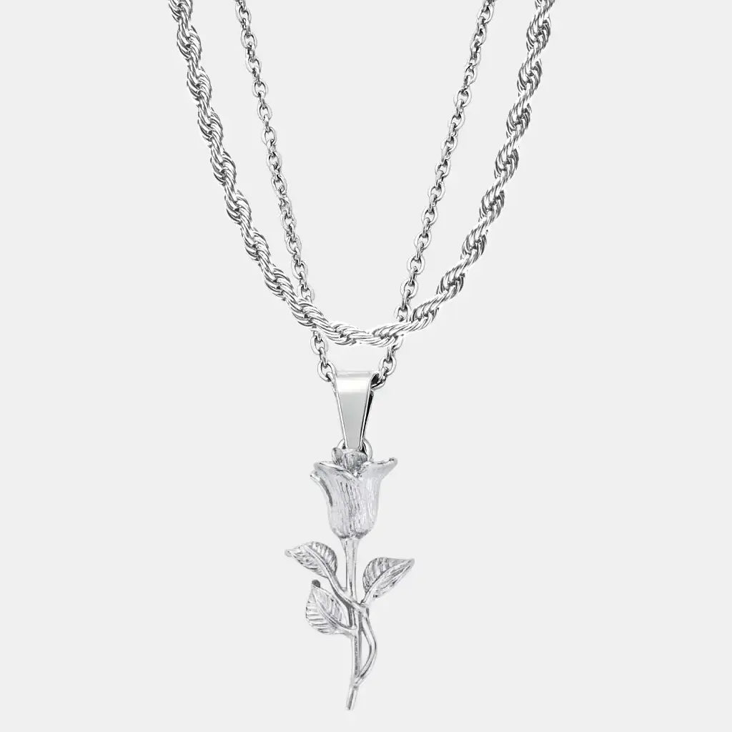 Rose Set Silver (Rope)
