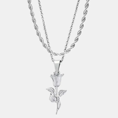 Rose Set Silver (Rope)