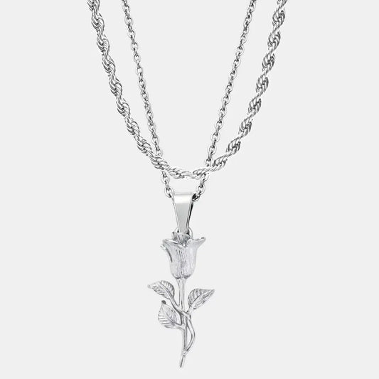 Rose Set Silver (Rope)