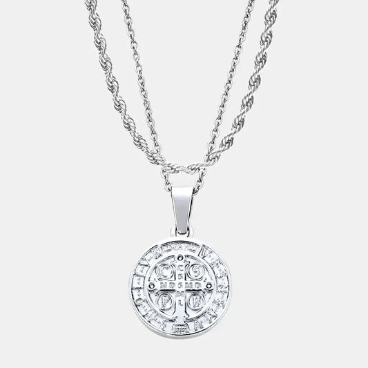 St. Benedict Set Silver (Rope)