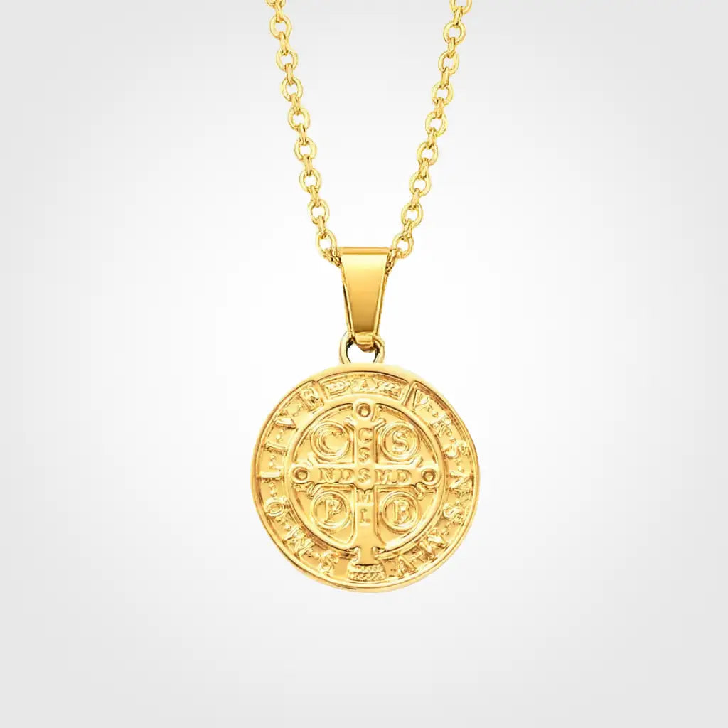 St. Benedict Necklace Gold