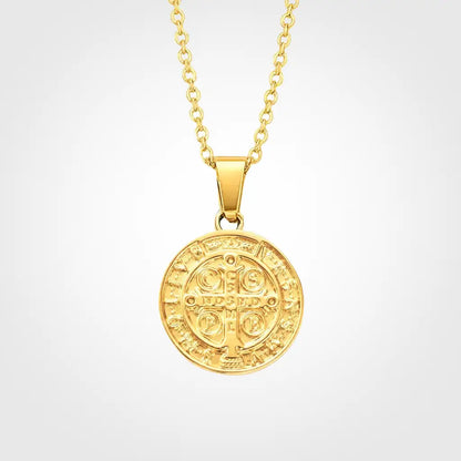 St. Benedict Necklace Gold