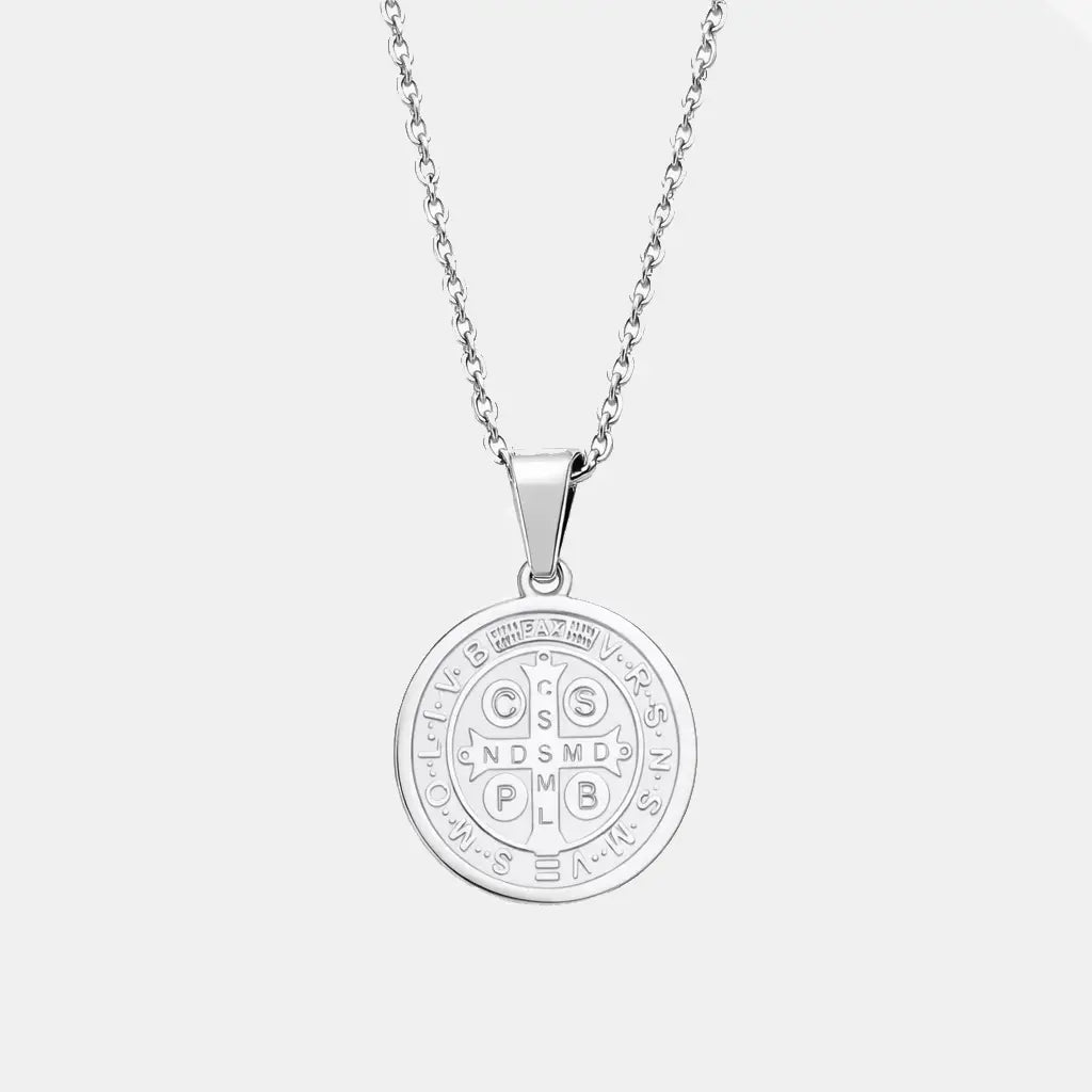 St. Benedict Necklace Silver (New Model)