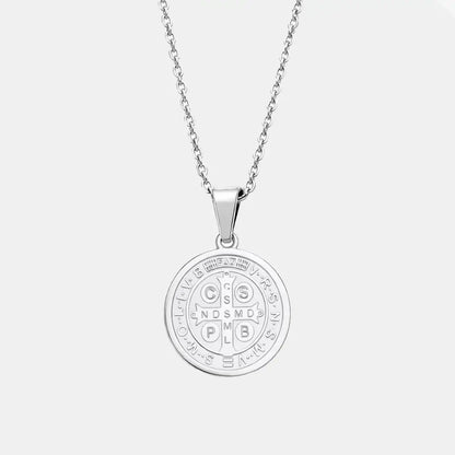 St. Benedict Necklace Silver (New Model)