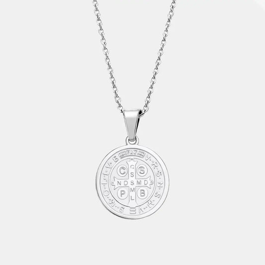 St. Benedict Necklace Silver (New Model)