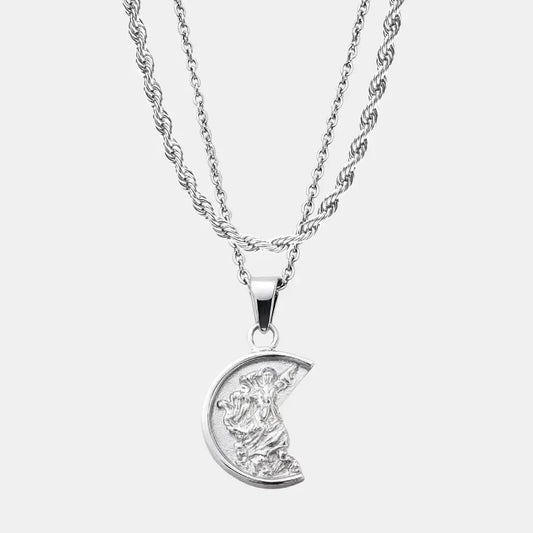 St. Christopher Set Silver (Rope)
