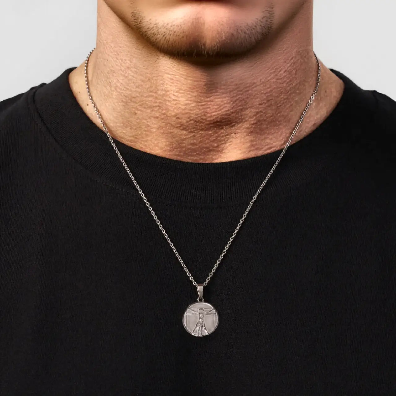 Vitruvian Necklace Silver