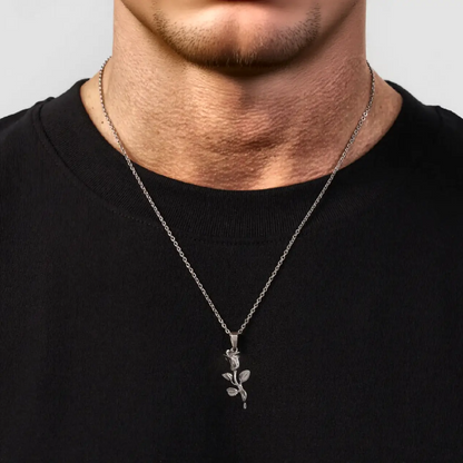 Rose Necklace Silver