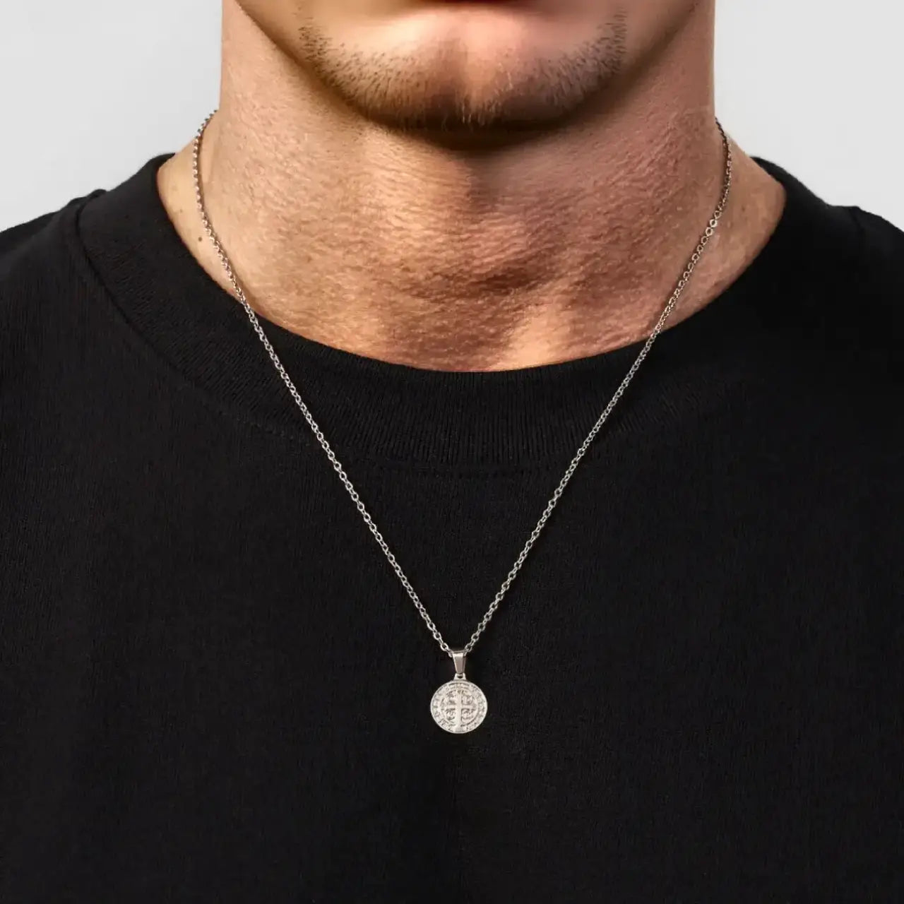 St. Benedict Necklace Silver