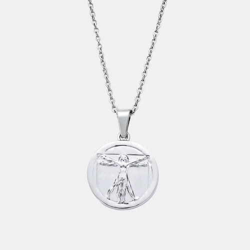 Vitruvian Necklace Silver